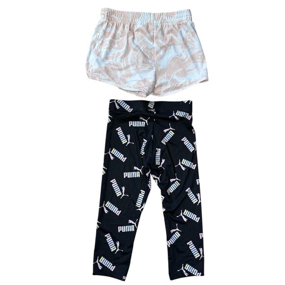 PUMA 2-Piece Shorts Set Athletic Pants Elastic Stretch Fabric Multicolor M NWT - Picture 4 of 11
